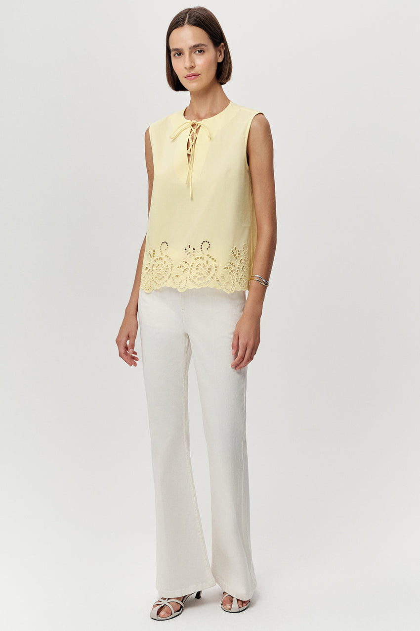 Adrianne Sleeveless Blouse - YELLOW