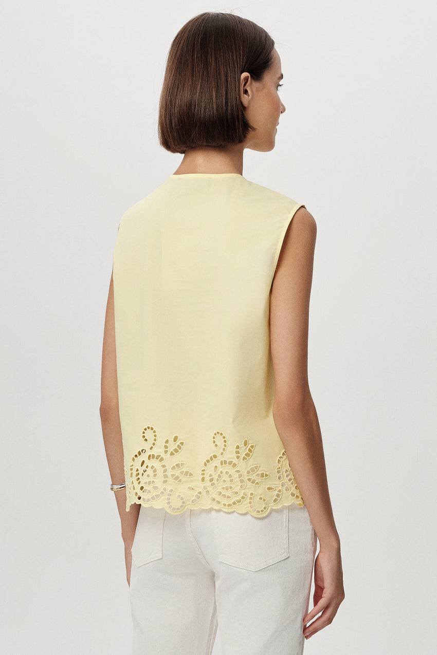 Adrianne Sleeveless Blouse - YELLOW