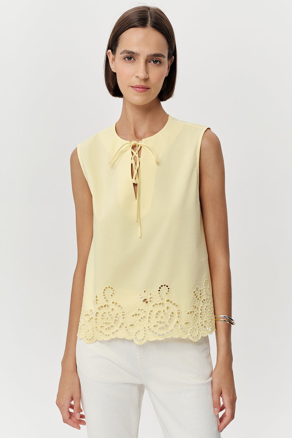 Adrianne Sleeveless Blouse - YELLOW