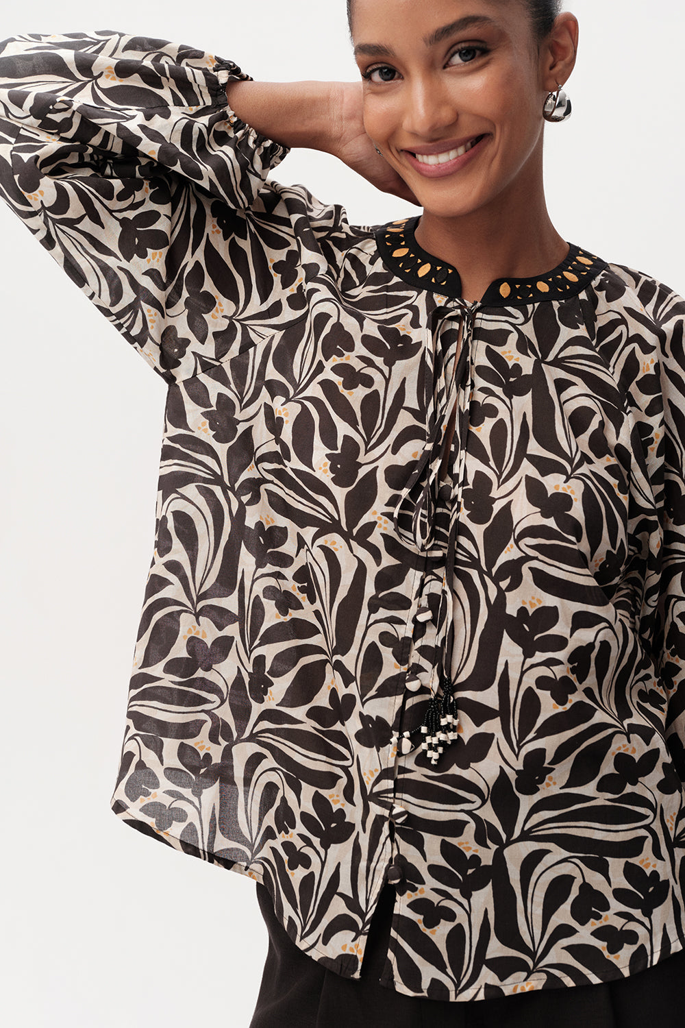 Bernadina Long Sleeve Blouse - MULTI COLOR