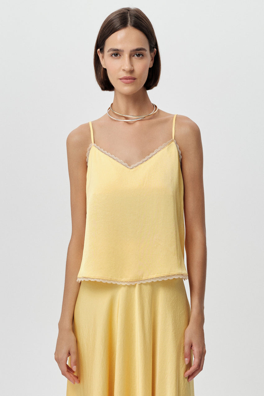Tammy Spaghetti Straps  Blouse  - YELLOW