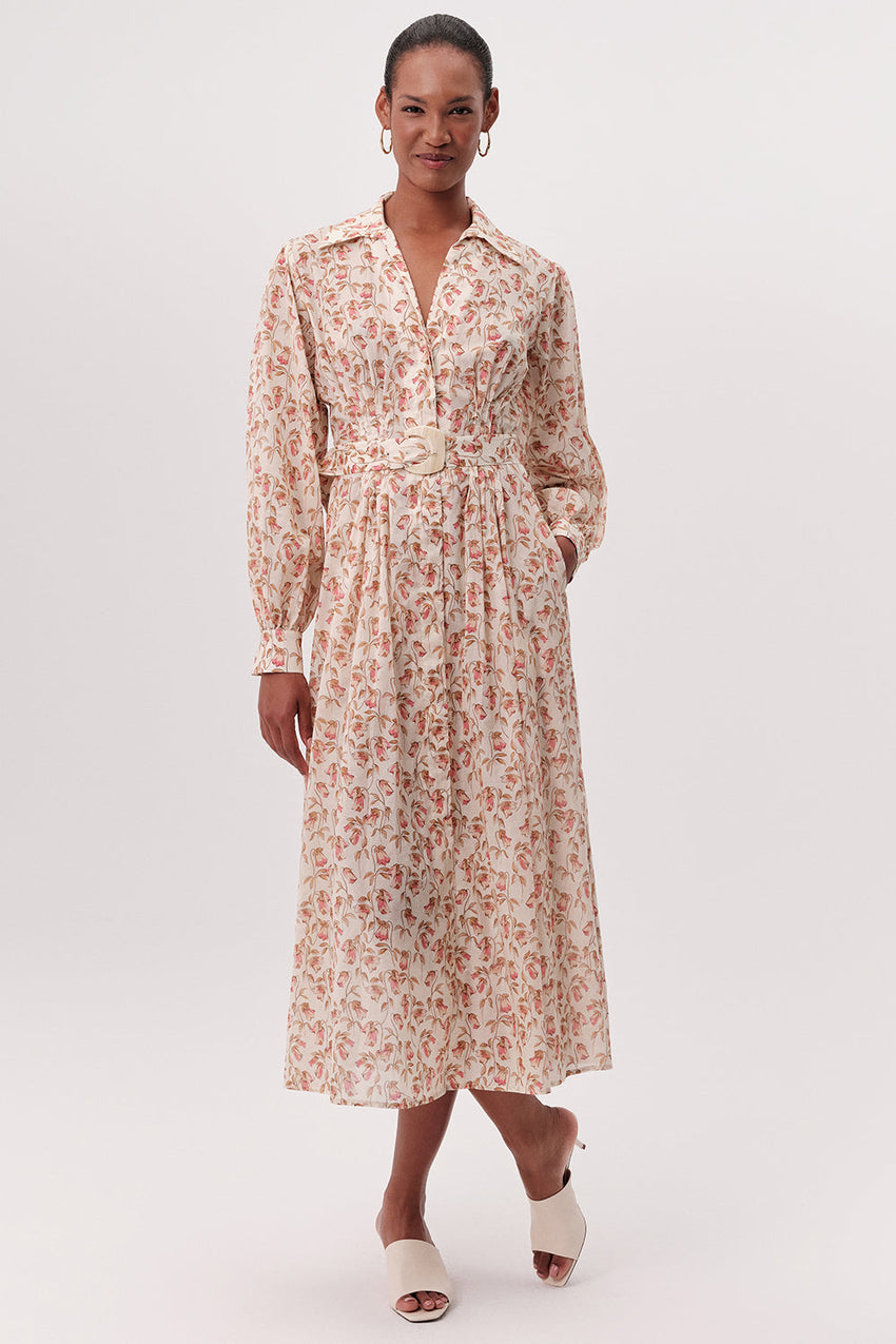 Midi Shirt Dress - MULTI COLOR