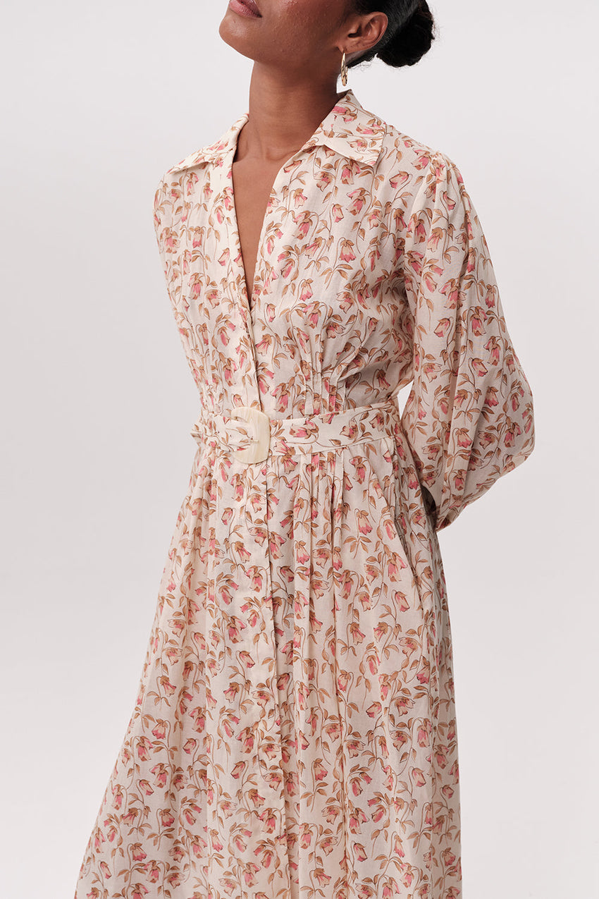 Midi Shirt Dress - MULTI COLOR