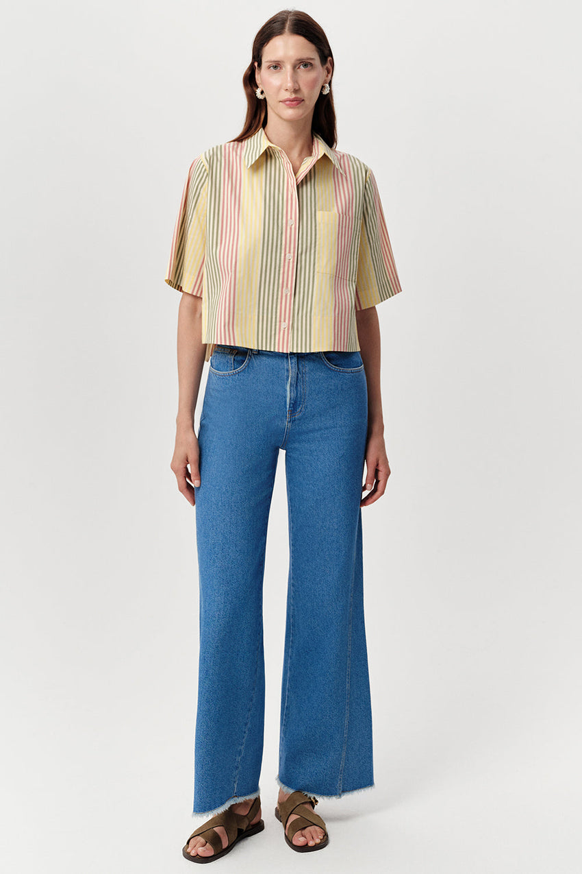 Ambra Crop Shirt - MULTI COLOR