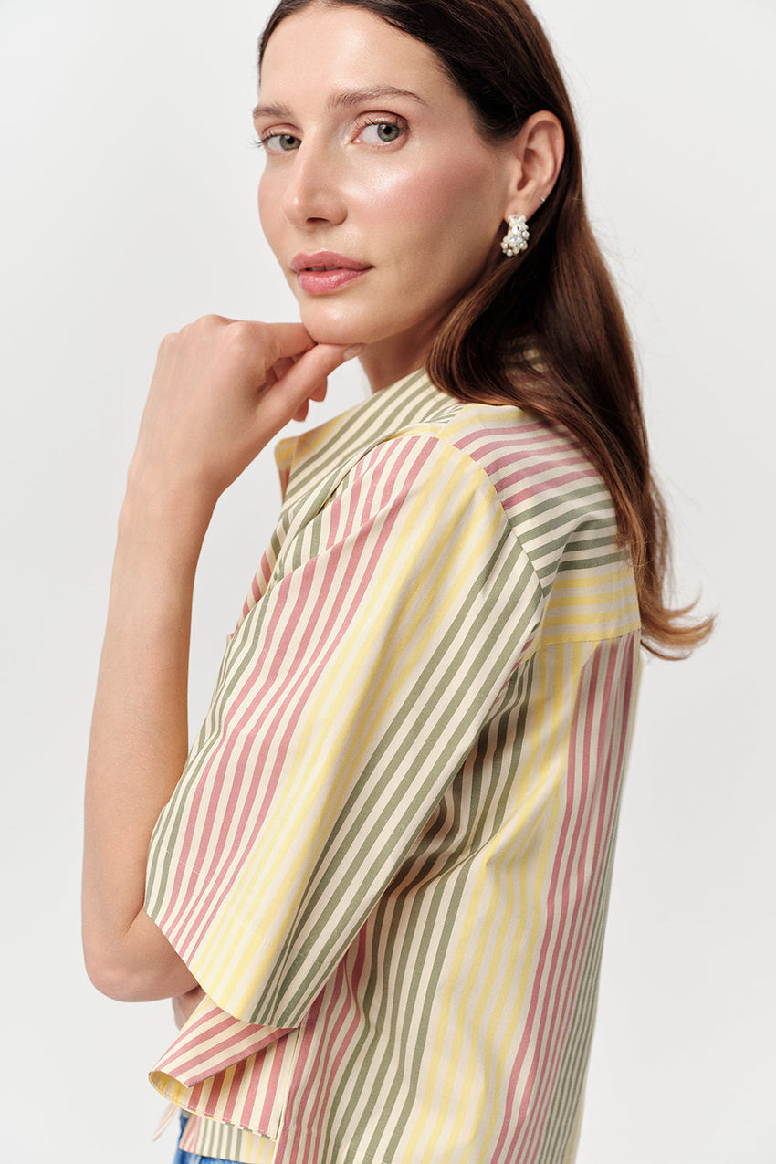Ambra Crop Shirt - MULTI COLOR