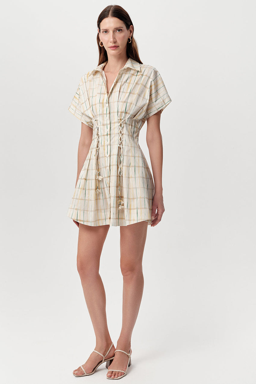 Short Sleeve Mini Dress - MULTI COLOR