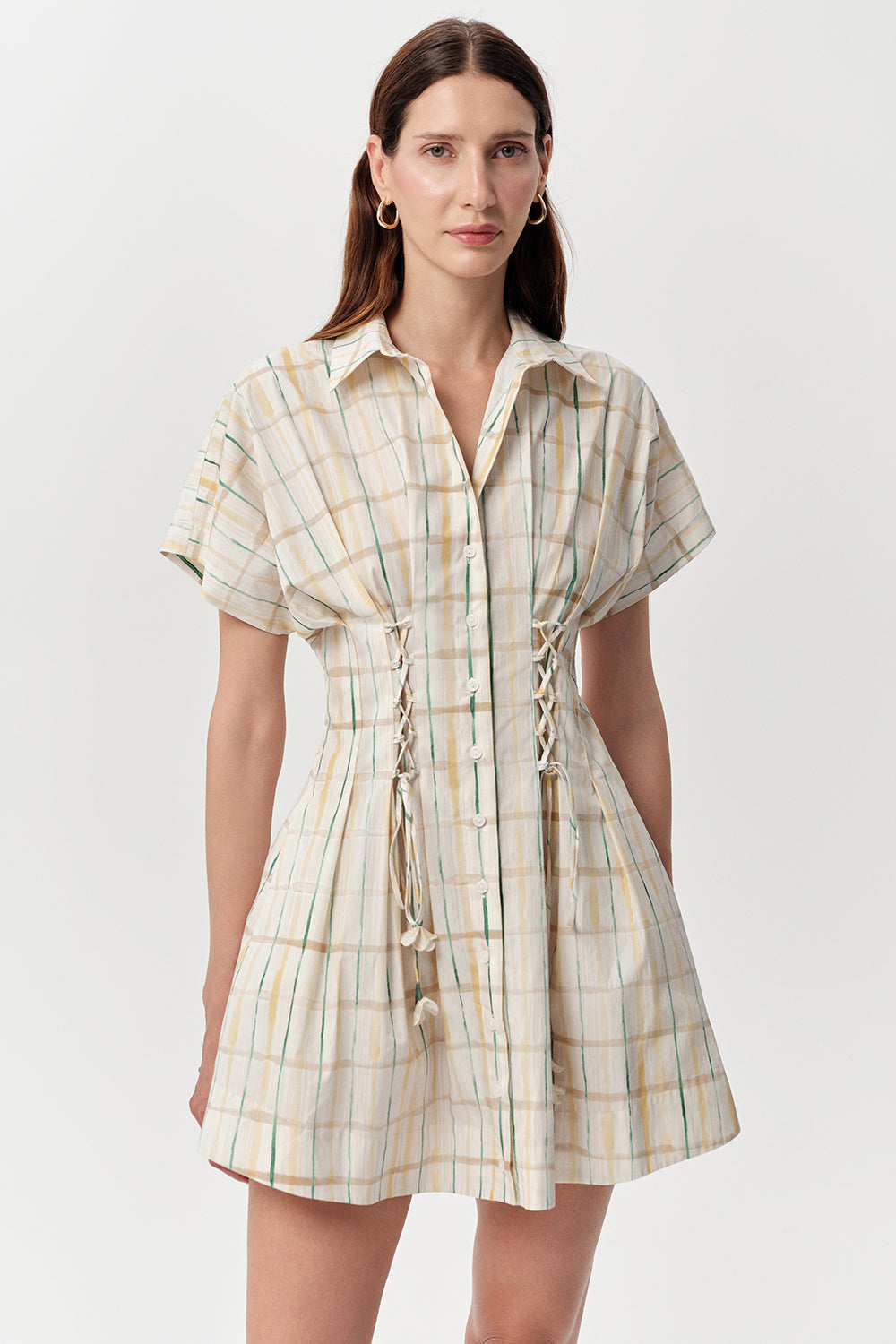 Short Sleeve Mini Dress - MULTI COLOR