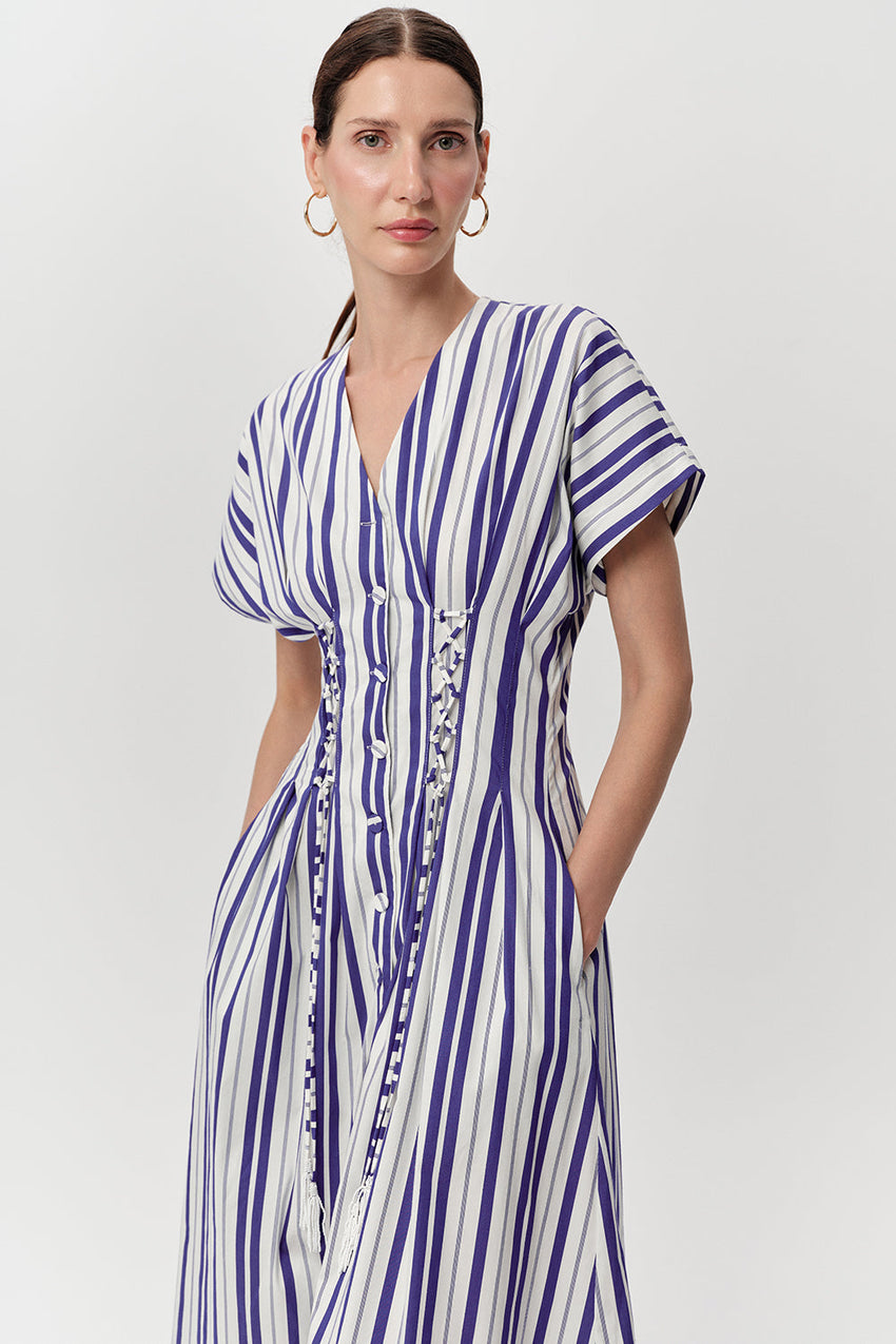 Aldrick Midi Dress - ROYAL BLUE