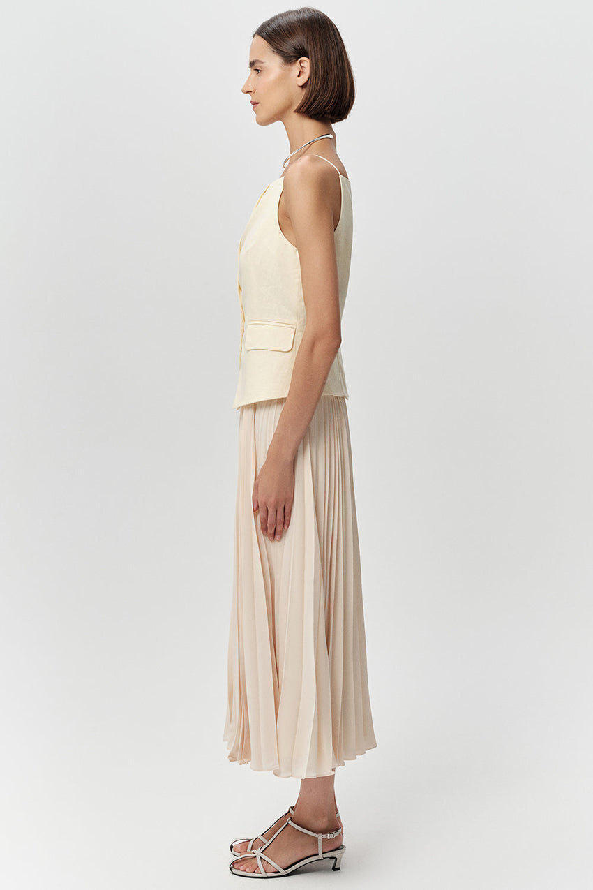 Tank Top  Midi Dress - BEIGE