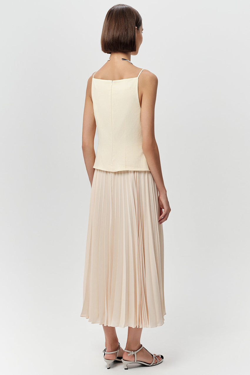 Tank Top  Midi Dress - BEIGE