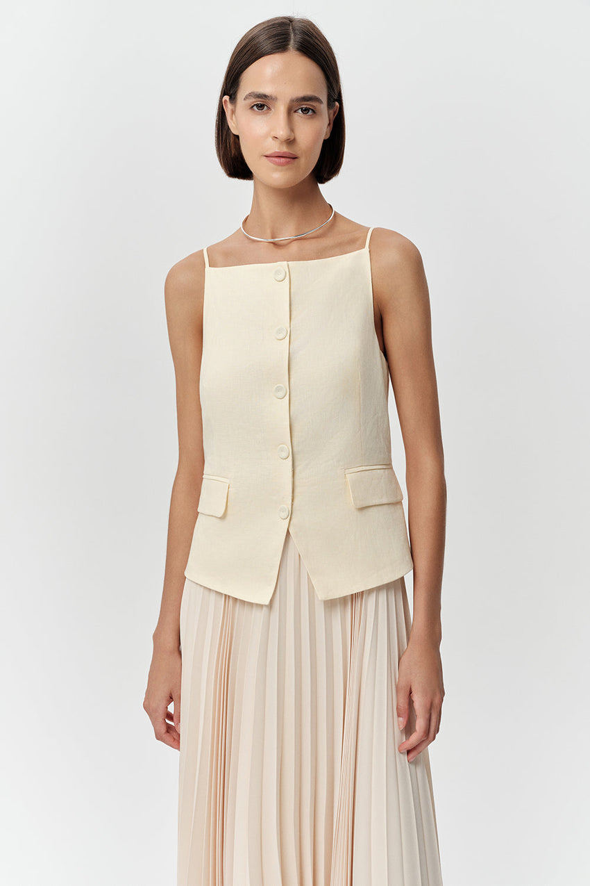 Tank Top  Midi Dress - BEIGE