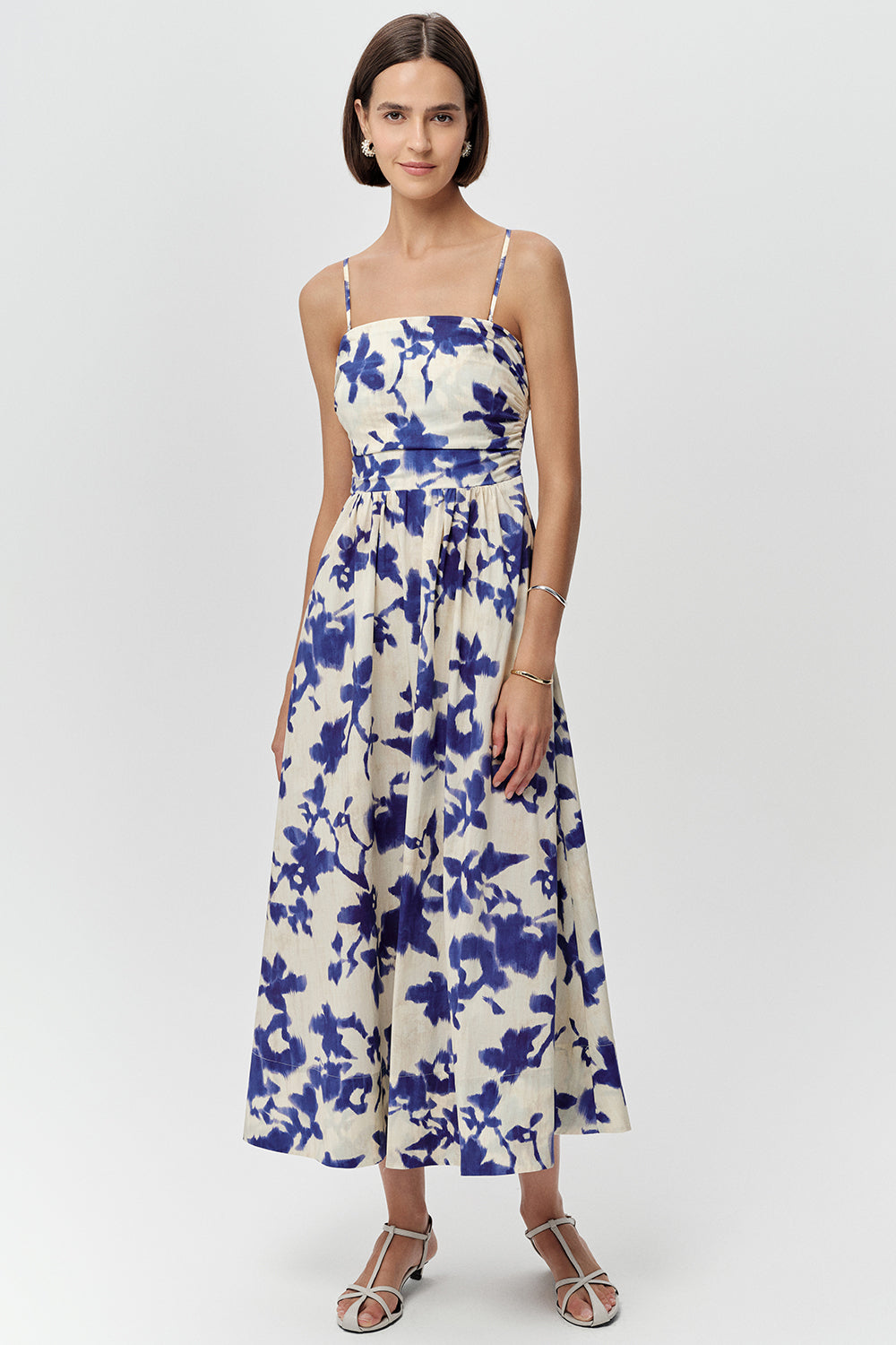 Antonin Strapless Midi Dress - ROYAL BLUE