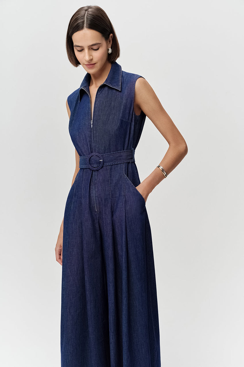 Sleeveless Jumpsuit - BLUE