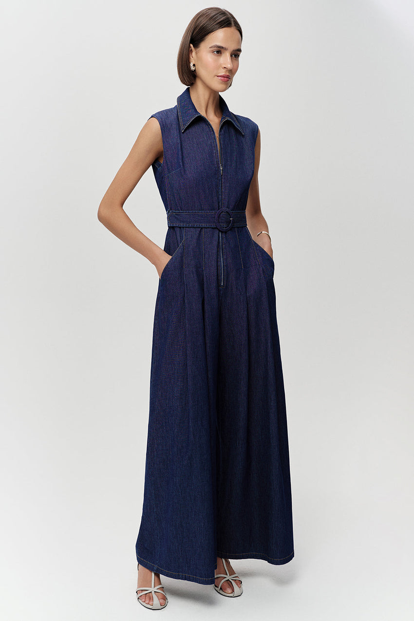 Sleeveless Jumpsuit - BLUE