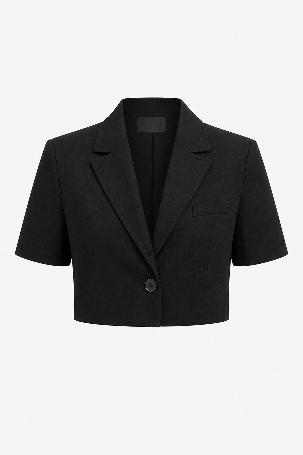Dallas Cropped Blazer - BLACK