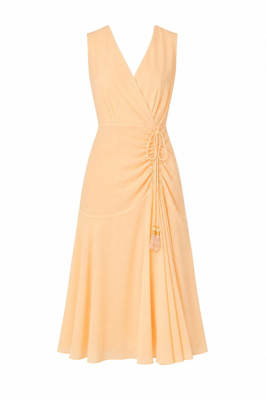 Elora Midi Dress - YELLOW