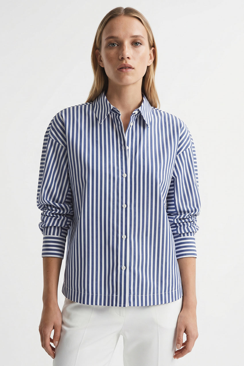 Emersyn Cotton Shirt - BLUE