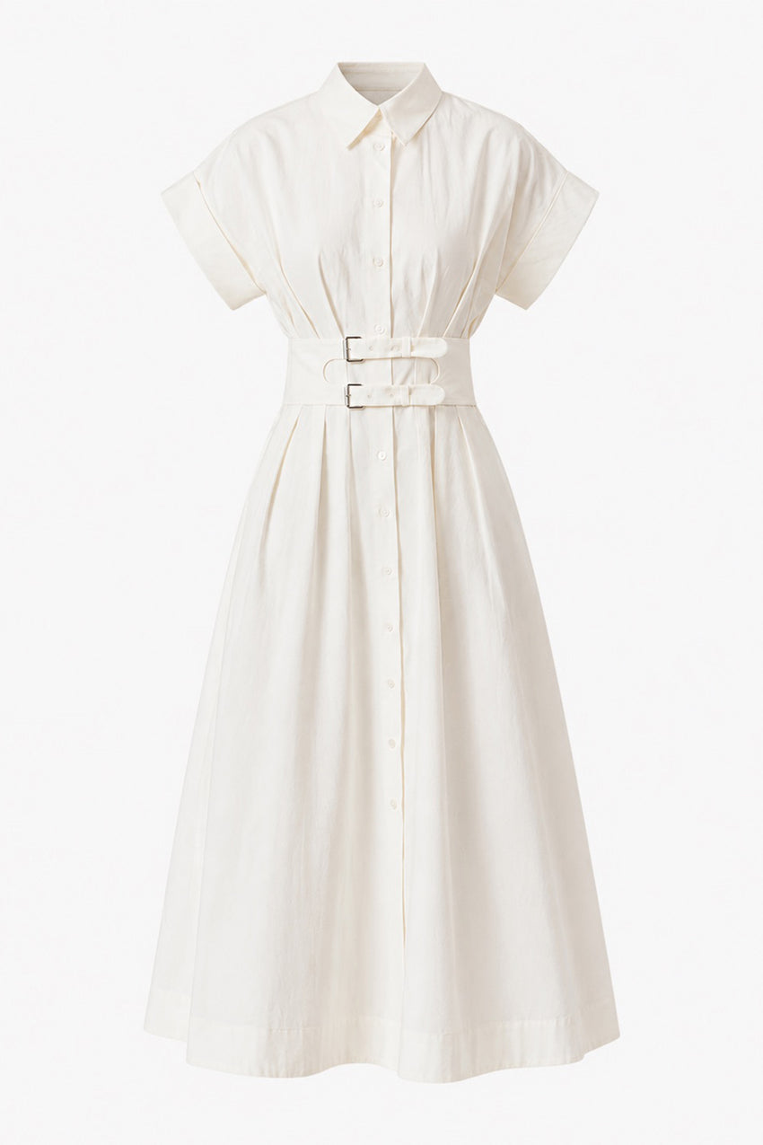 Samantha Midi Dress - ECRU