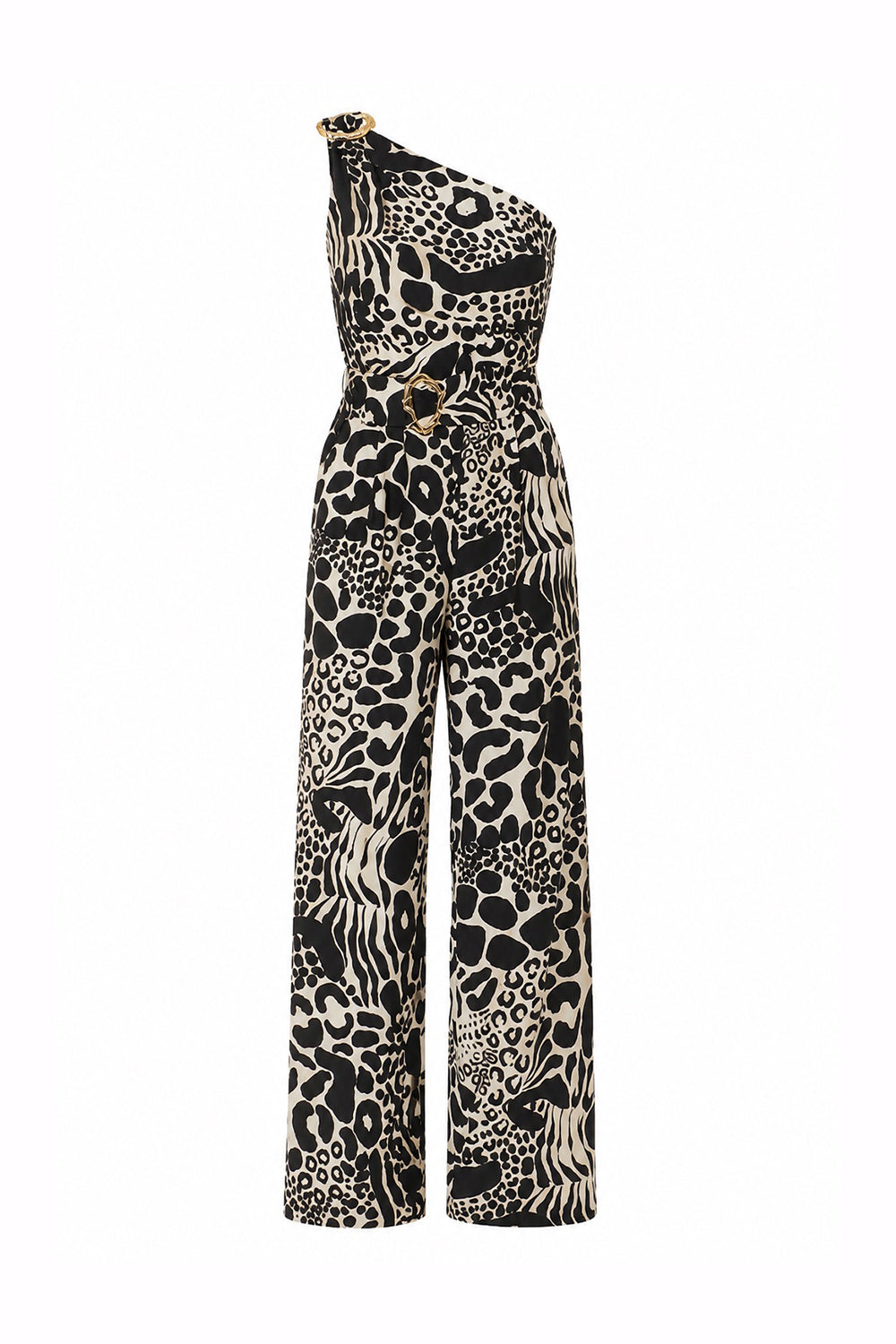 Katalina Jumpsuit with Belt - BLACK