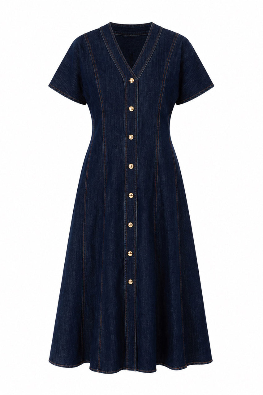 Kennedy Midi Dress - INDIGO
