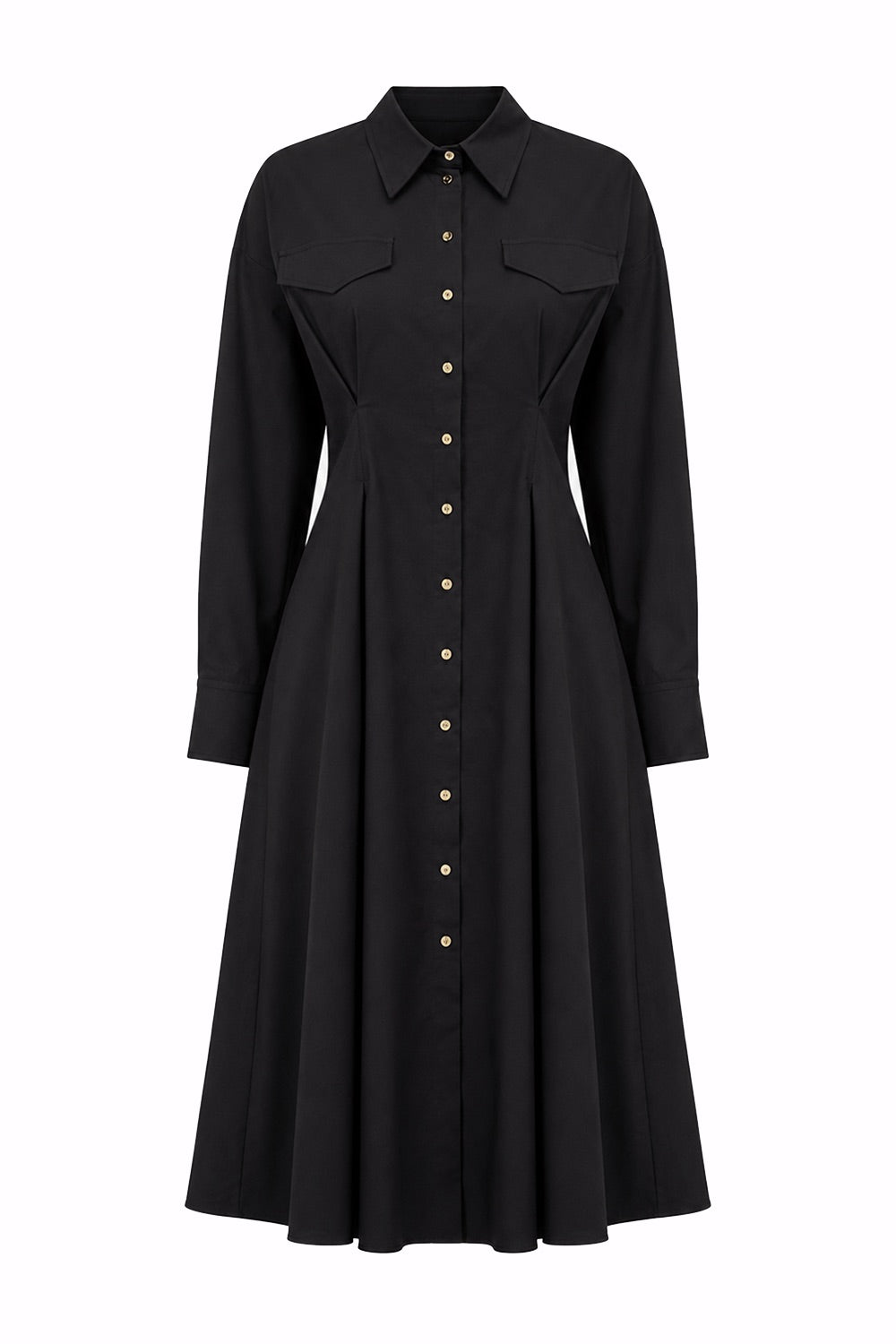 Connie Midi Dress – BLACK