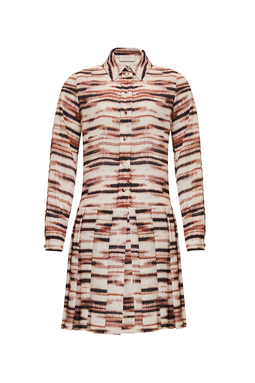 Playful Multicolor Mini Dress with Shirt Collar