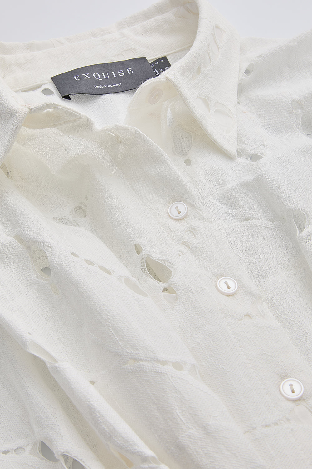 Slim Short Sleeve Mini Dress - ECRU
