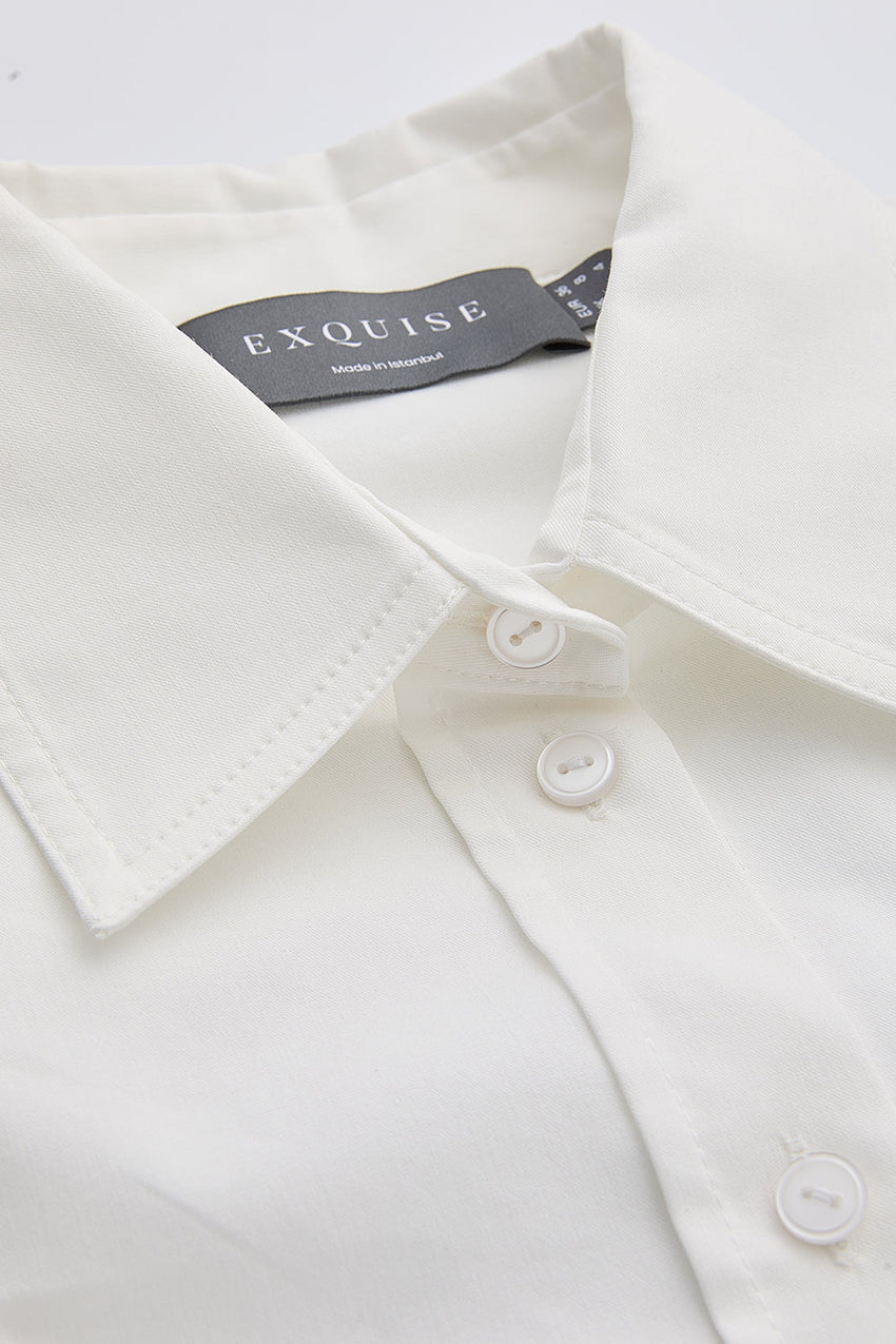 Arcene Balloon Sleeve Shirt - BONE