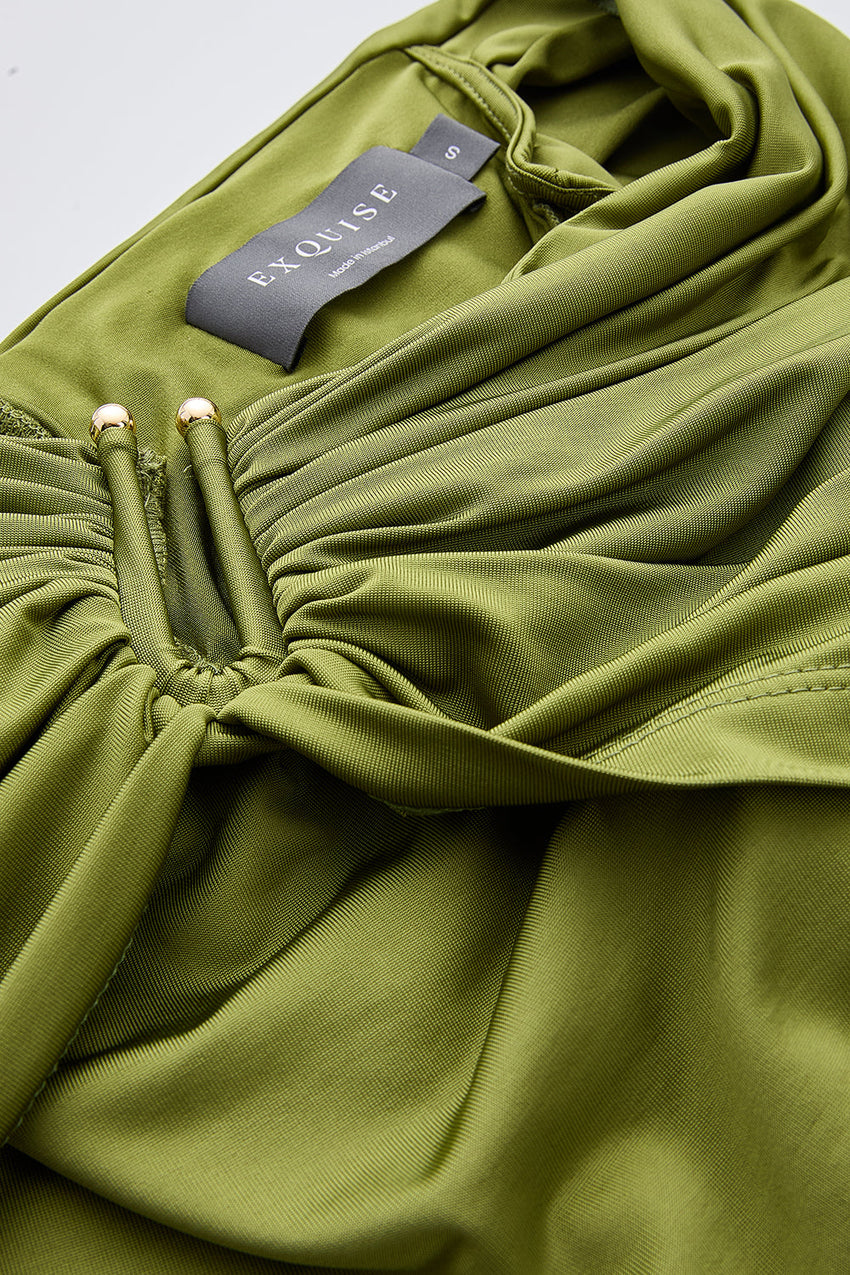 Artus Off Shoulder Blouse - KHAKI