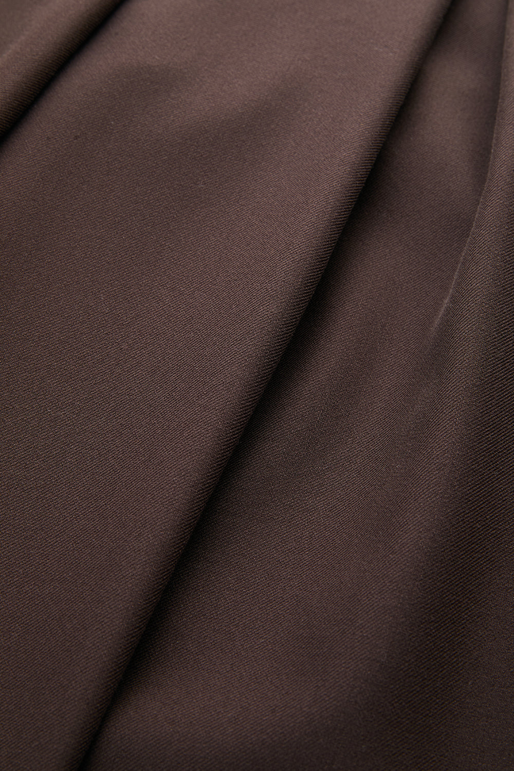 High Waisted Wide Leg Pleated Trousers - BROWN