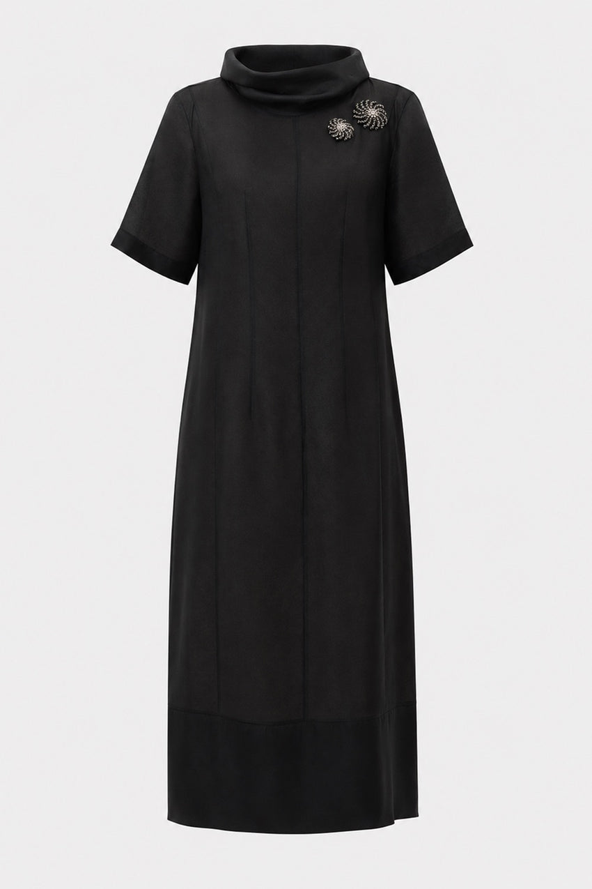 Jadiyn Midi Dress - BLACK