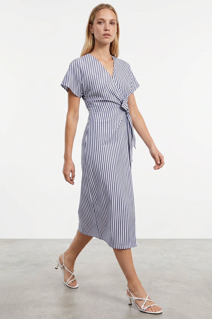 Collins Midi Dress - BLUE