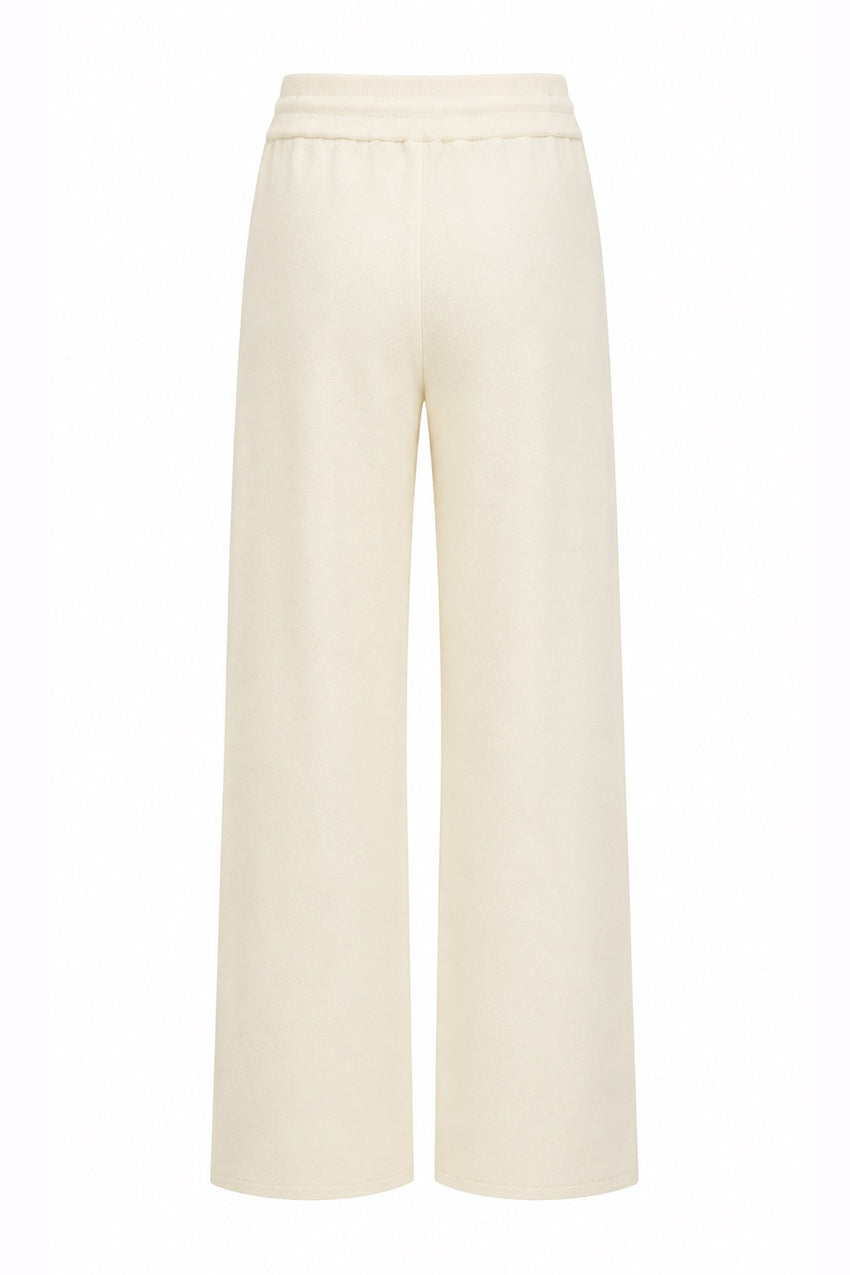 Drawstring Knitted Trousers – ECRU