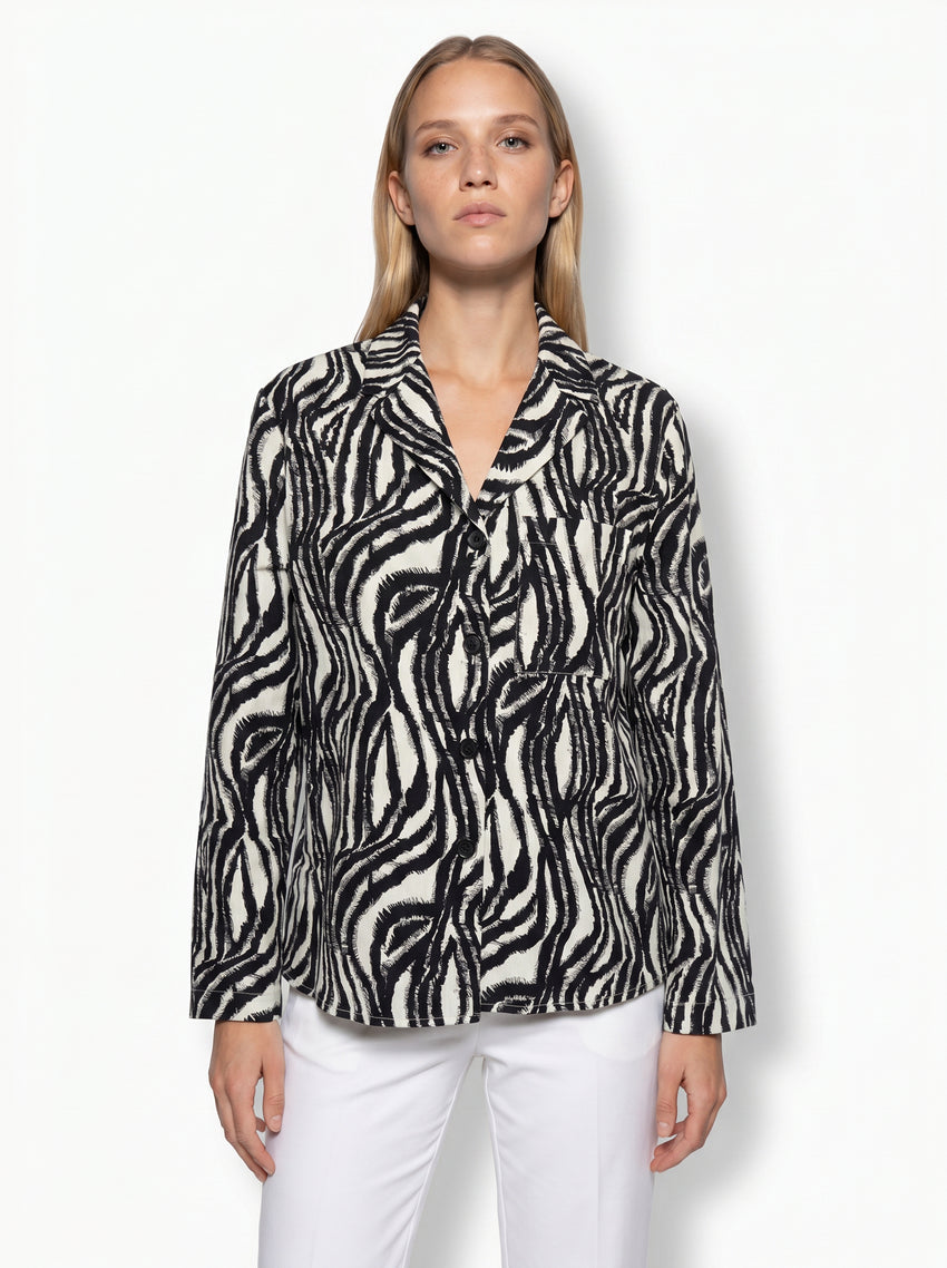 Adelaide Zebra Print Shirt - MULTI COLOR