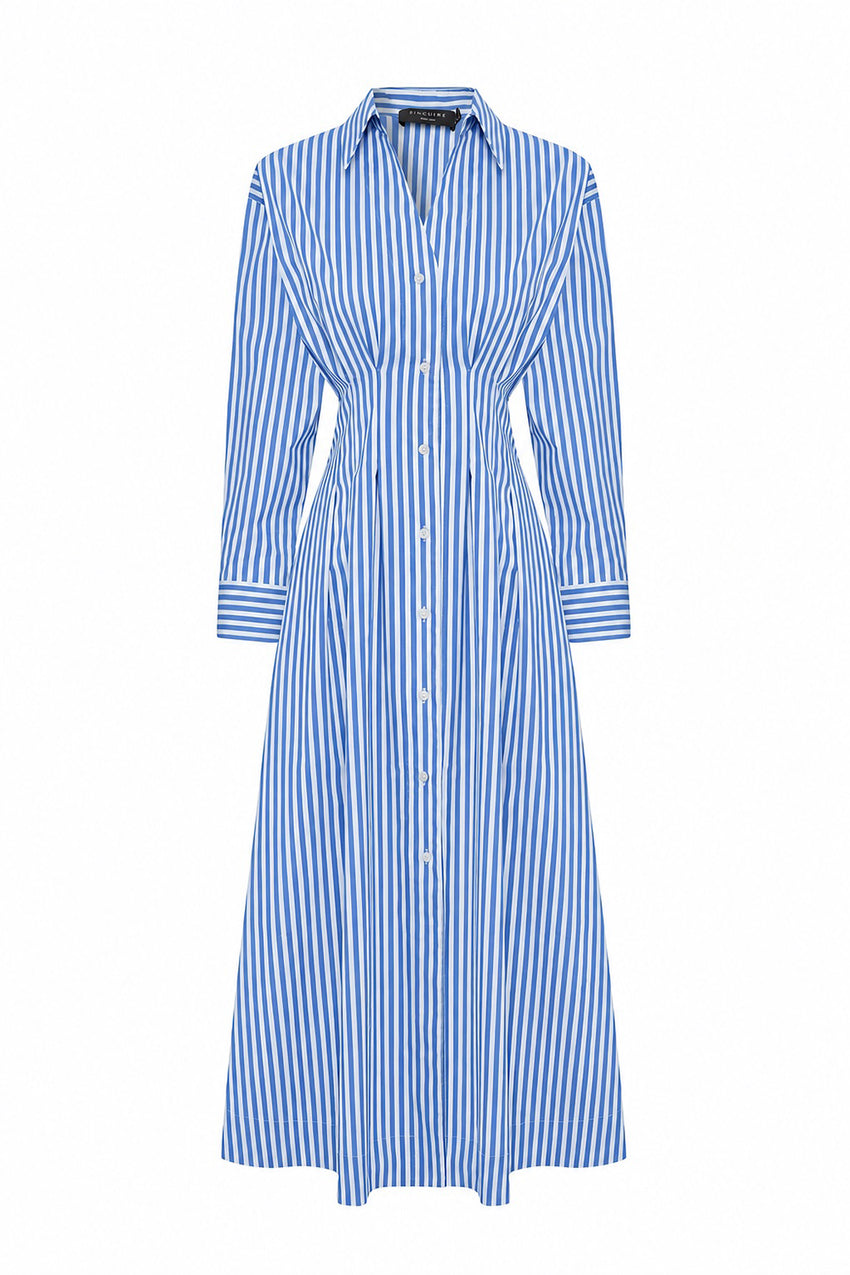 Sutton Collar Midi Dress - BLUE