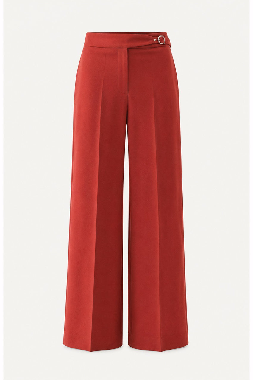 Avayah Tailored Pocketed Pants - RED
