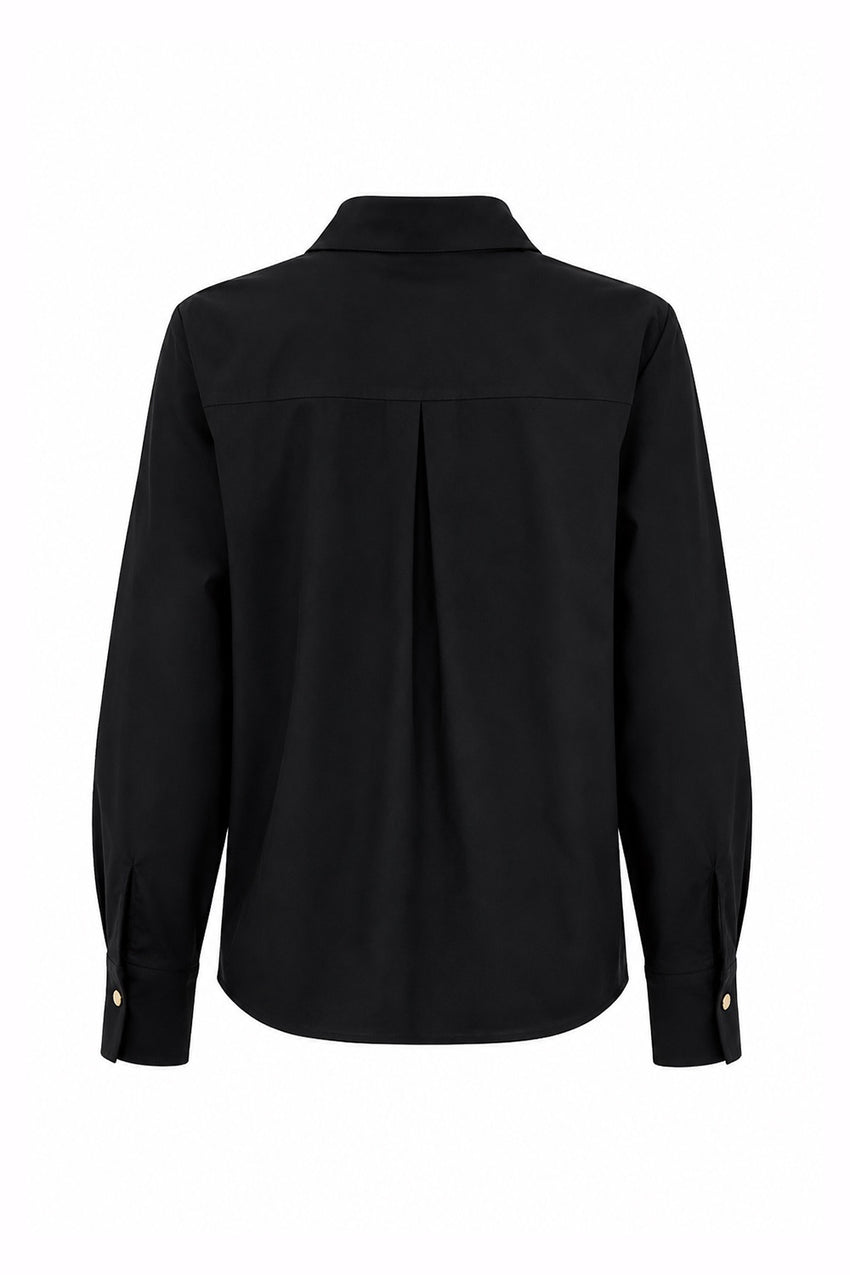 Corinne Poplin Shirt – BLACK