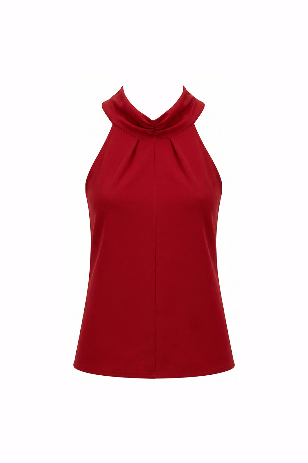 Brandon Knot Detailed Satin Blouse – RED