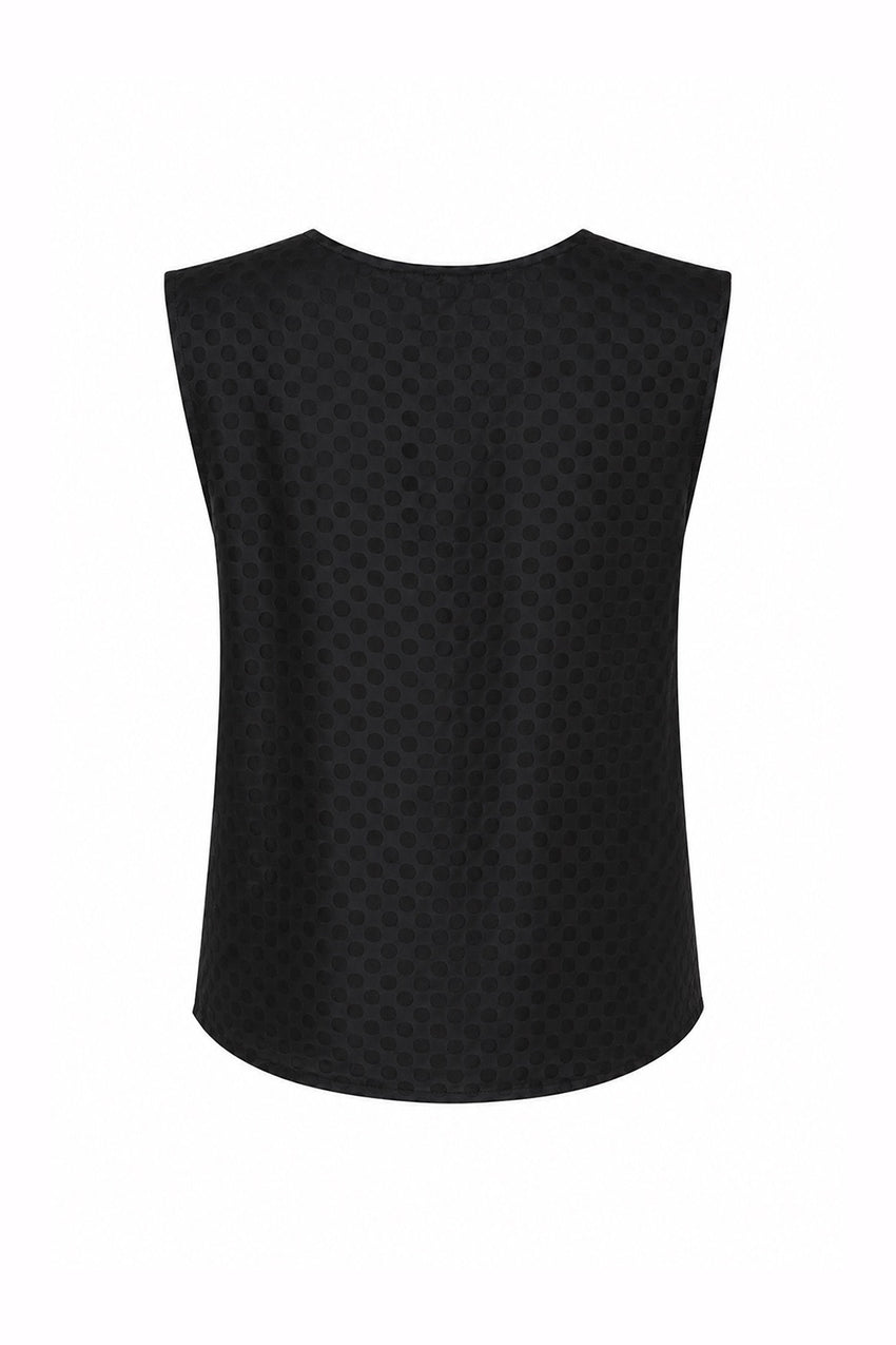 Stephanie Asymmetric Blouse - BLACK