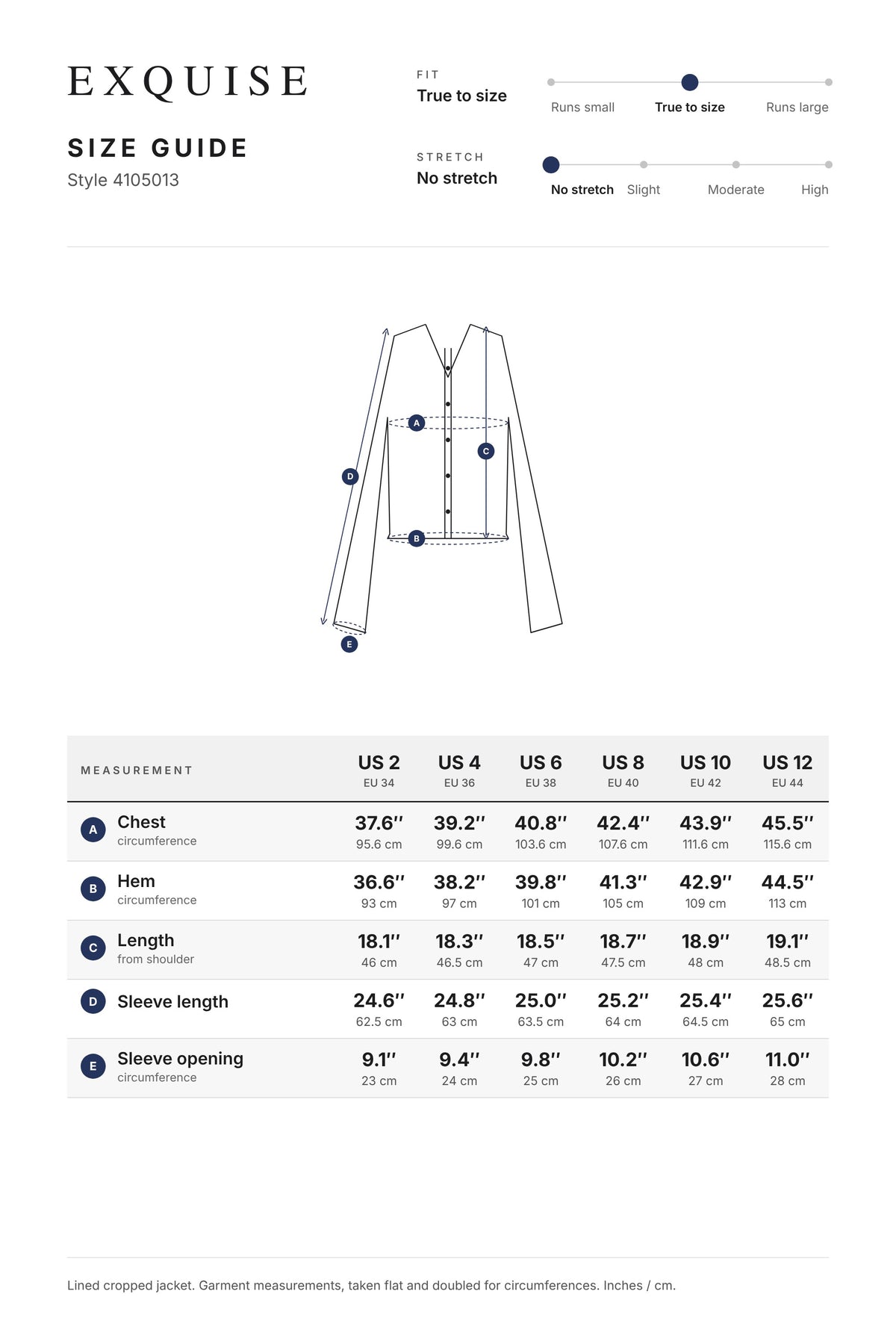 Size guide 4105013