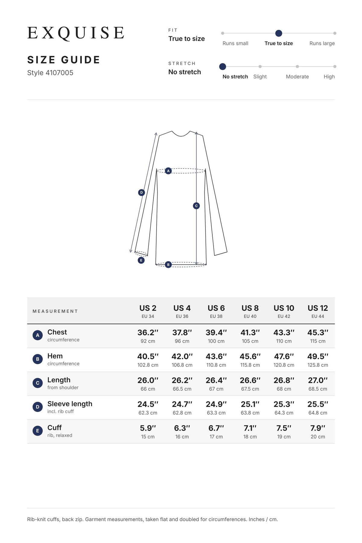 Size guide 4107005