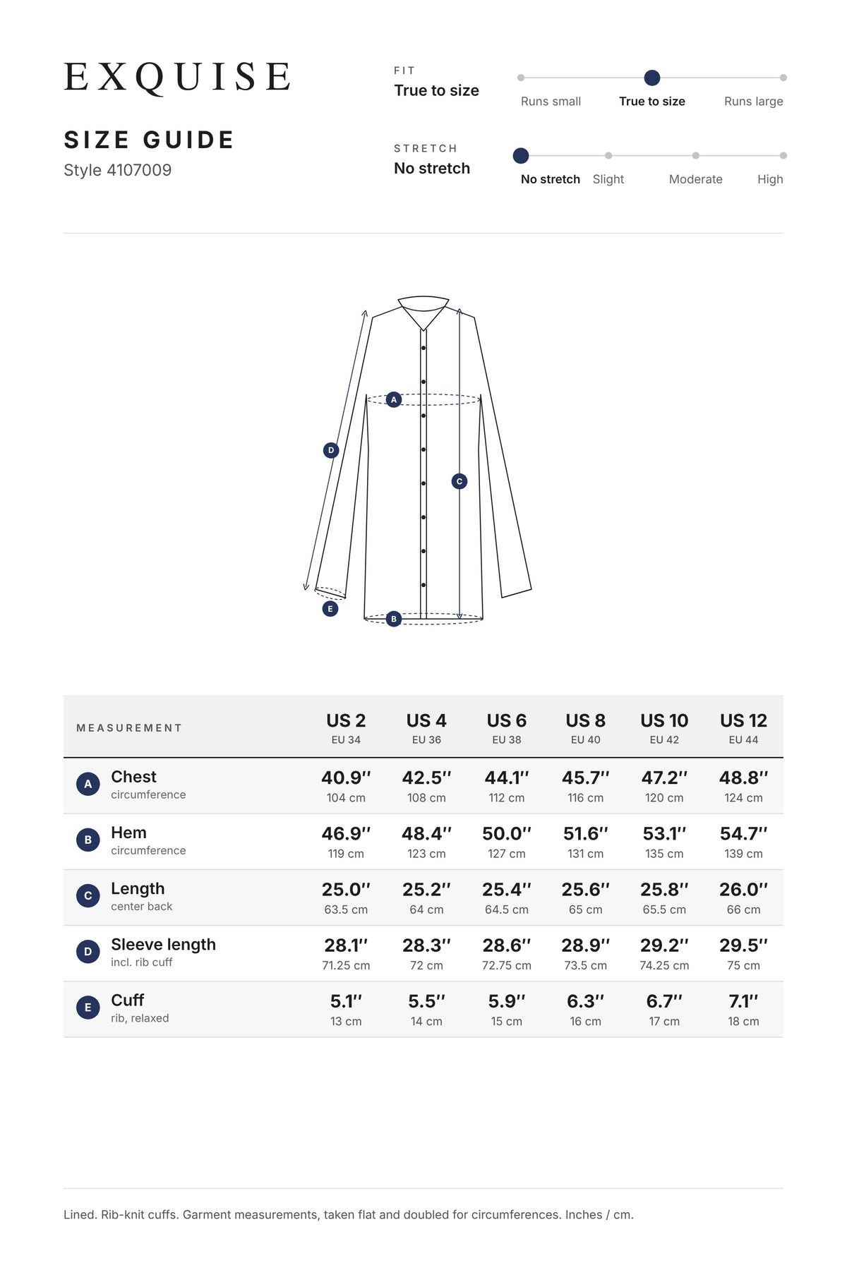 Size guide 4107009