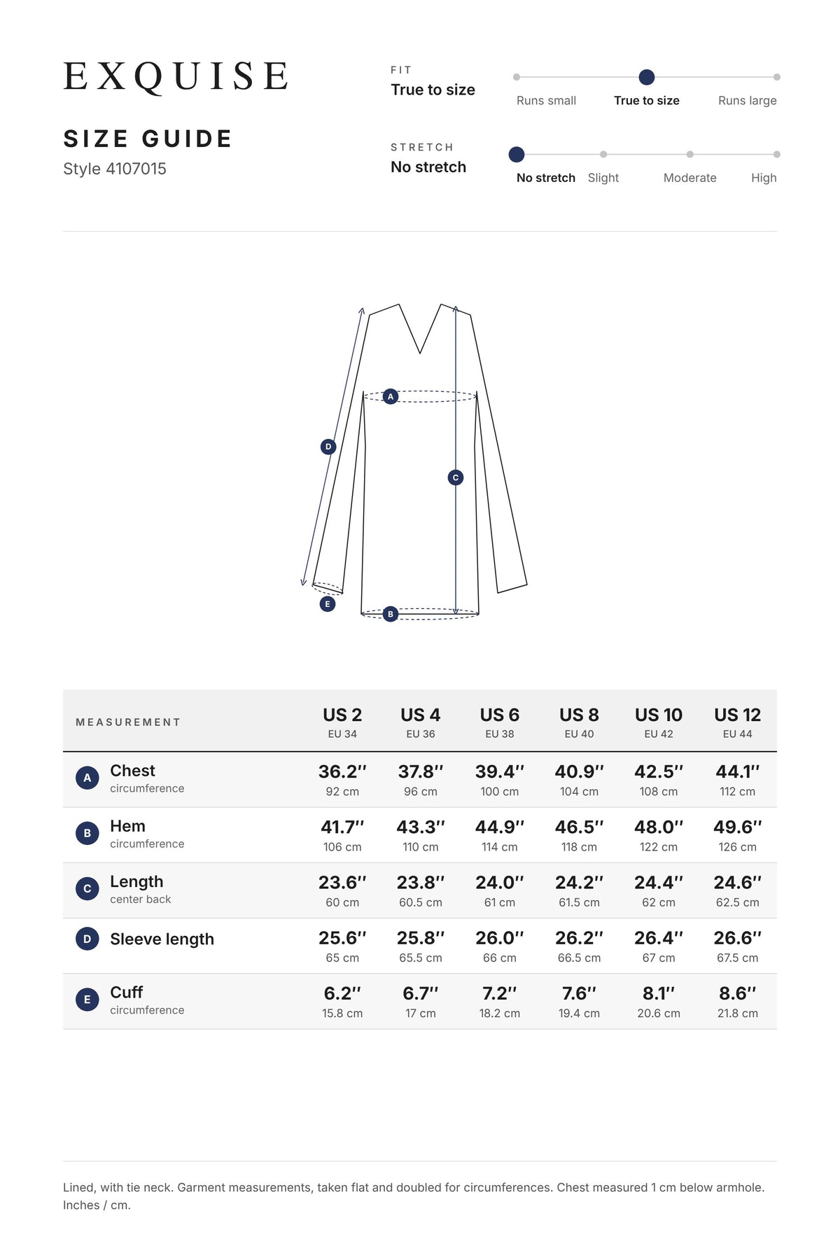 Size guide 4107015