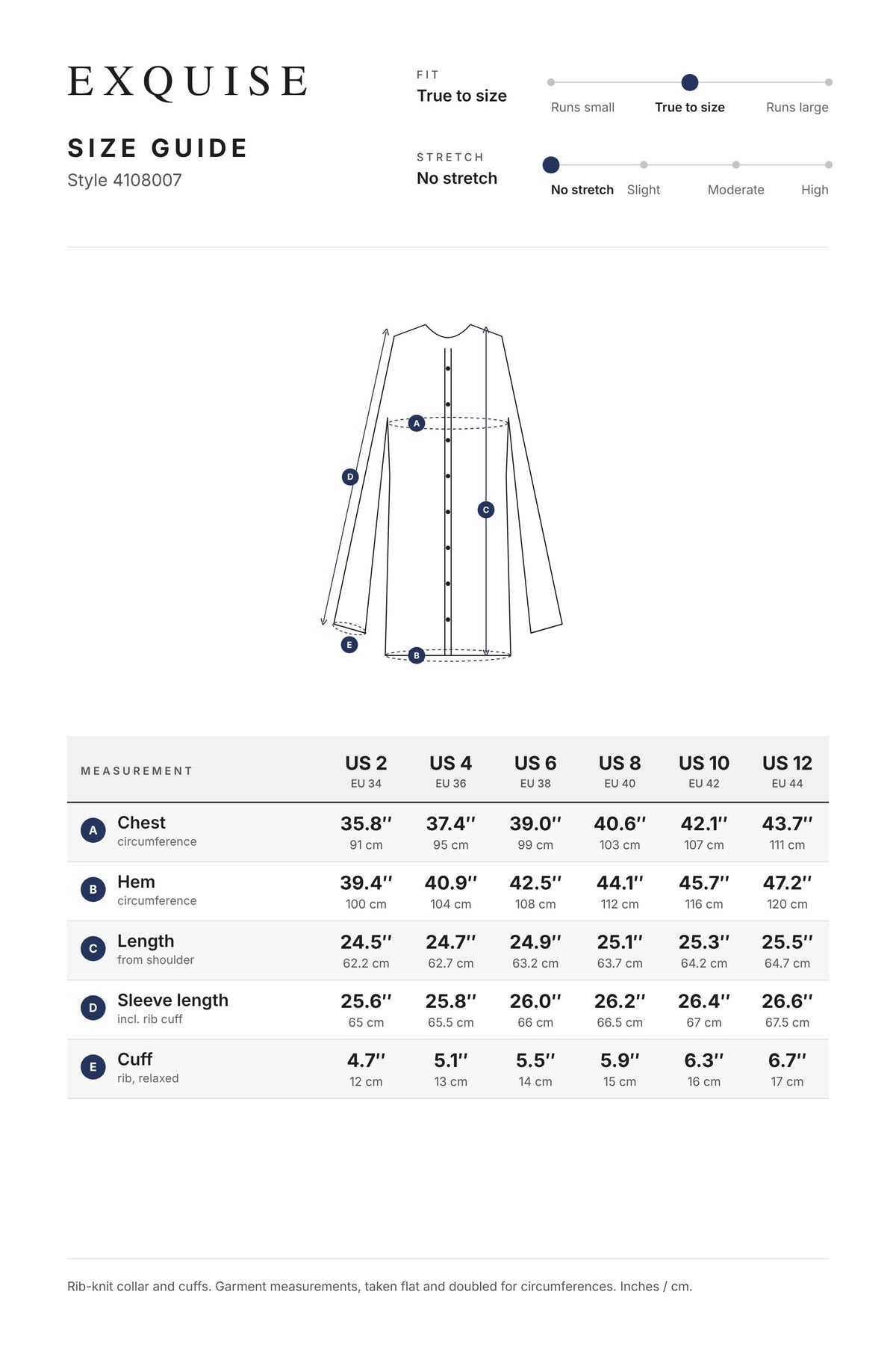 Size guide 4108007