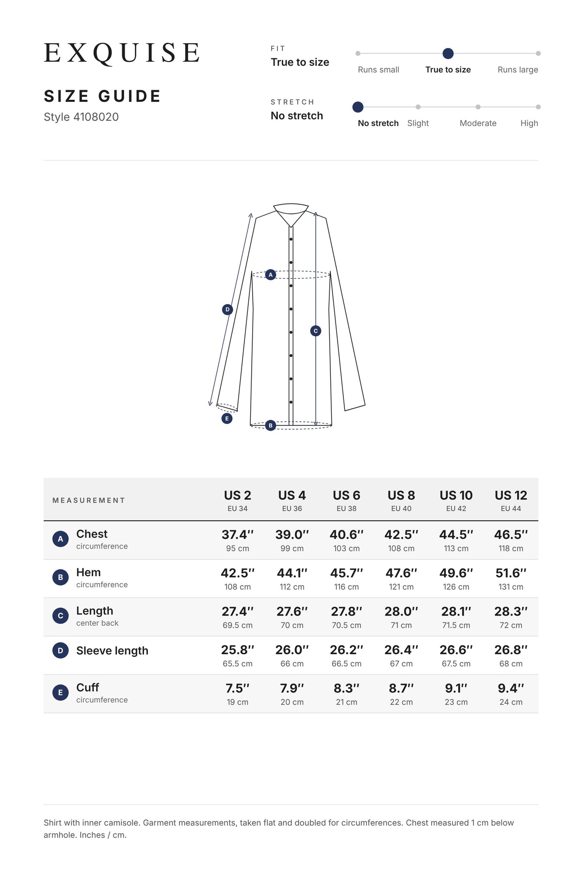 Size guide 4108020