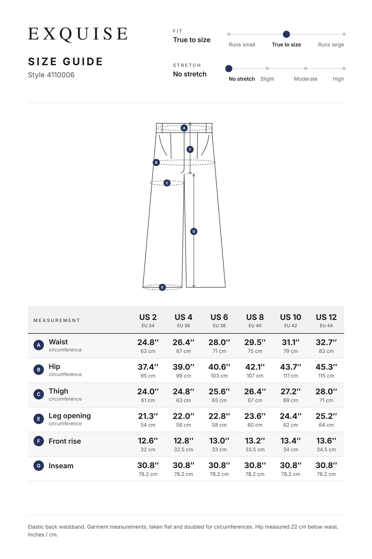 Size guide 4110006