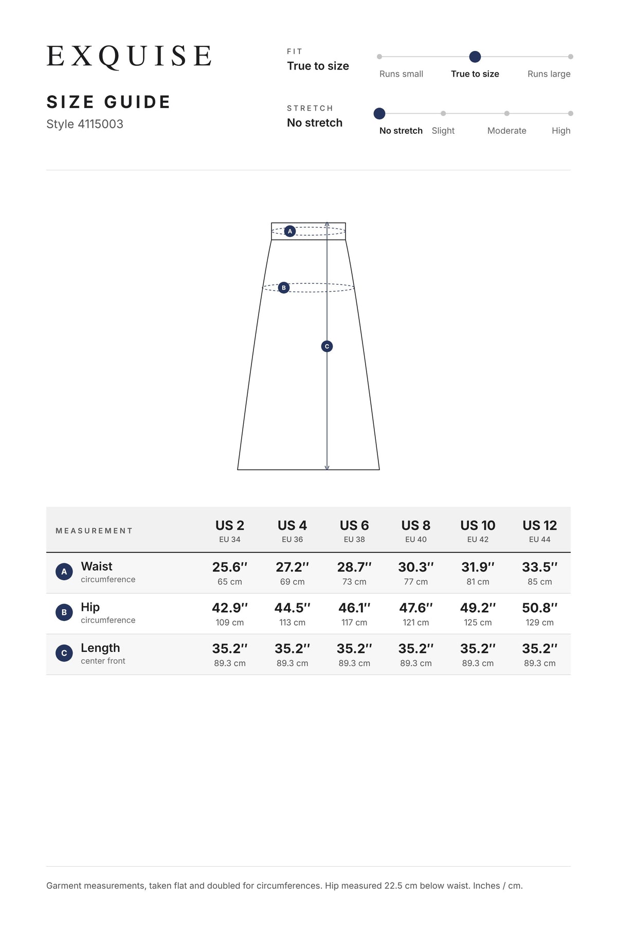Size guide 4115003
