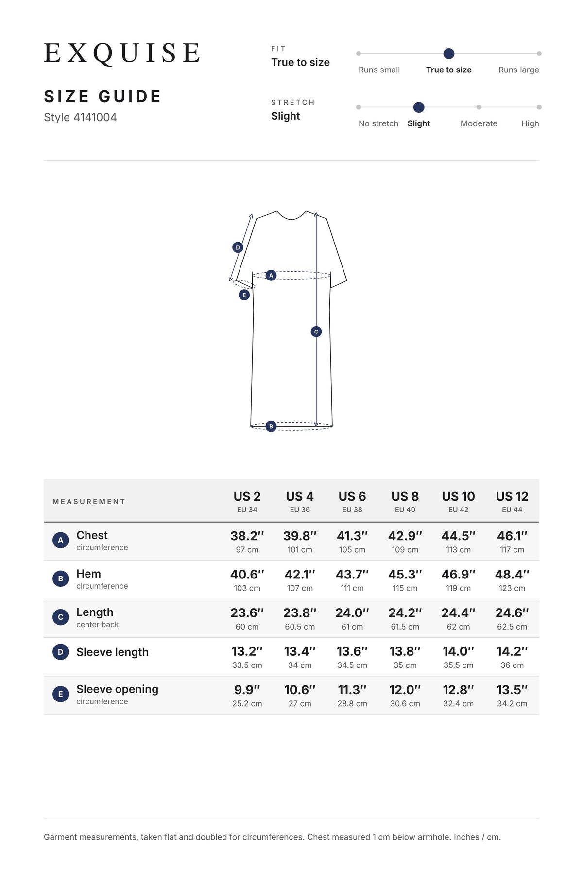 Size guide 4141004