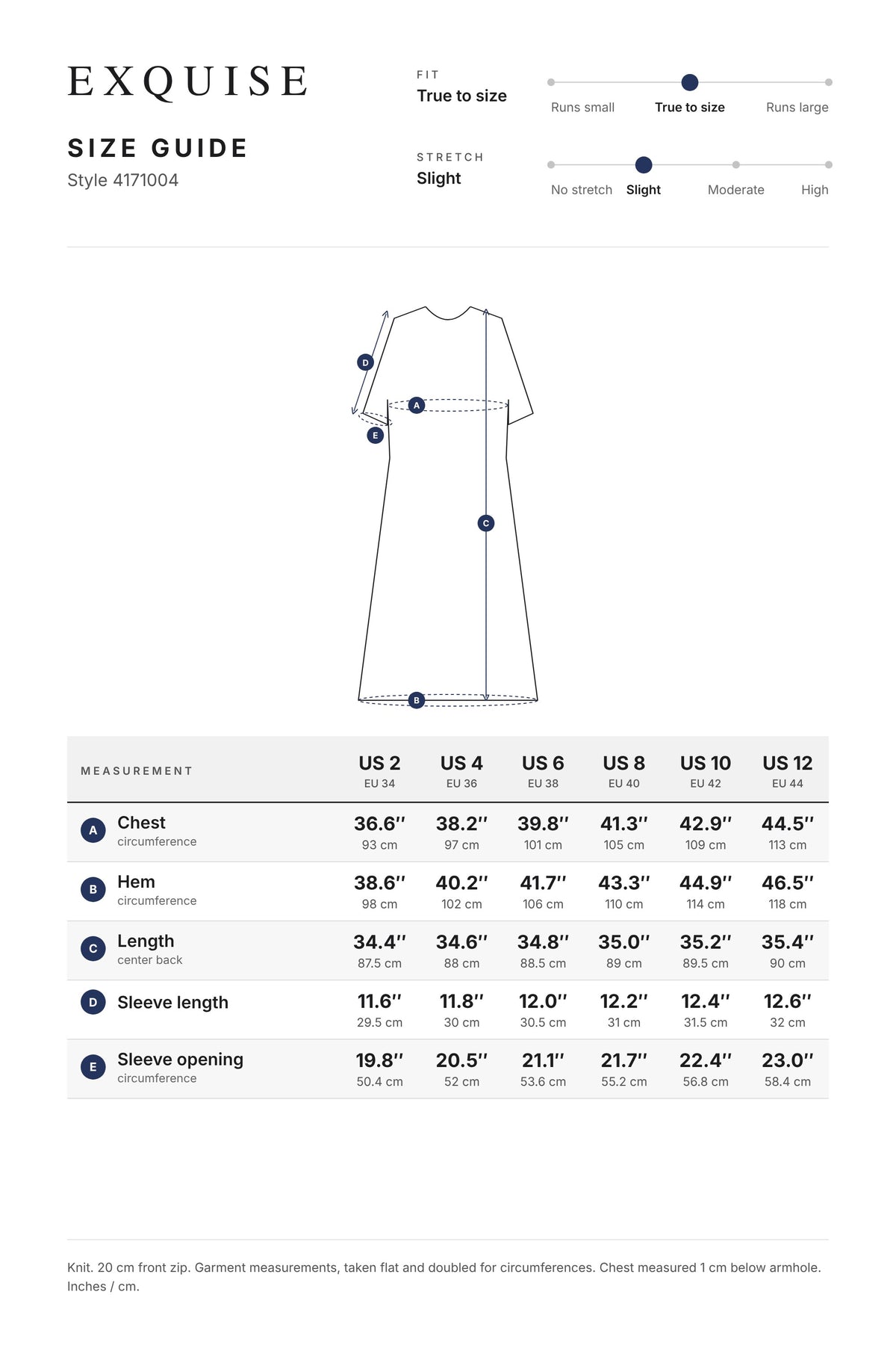 Size guide 4171004