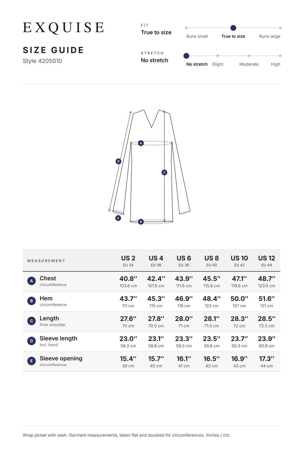 Size guide 4205010